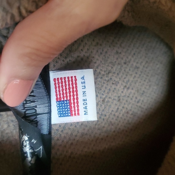 Black Diamond Vintage Fleece Full Zip Sz M Jacket with Nature Print. Made In USA - Picture 7 of 10